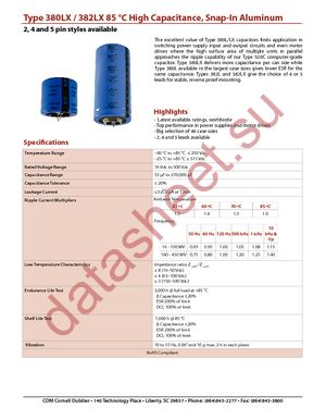 380LX101M500H452 datasheet  